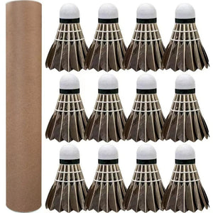 Planet Gates 12Pcs Professional Badminton Shuttlecock Black Goose Feather Badminton Shuttlecock Training Sport Badminton Ball