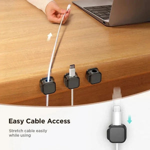 Planet Gates 12PCS White Magnetic Cable Clip Cable Holder,Adhesive Wire Keeper Cord Cable Organizer ,Usb Charging Line Winder For Office Desktop Home