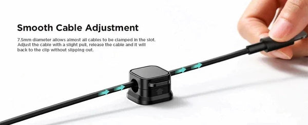 Planet Gates 12PCS White Magnetic Cable Clip Cable Holder,Adhesive Wire Keeper Cord Cable Organizer ,Usb Charging Line Winder For Office Desktop Home