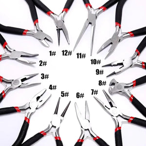 Planet Gates 12style Jewelry Pliers Tools & Equipment Kit Long Needle Round Nose Cutting Wire Pliers For DIY Jewelry Making Tool Accessories