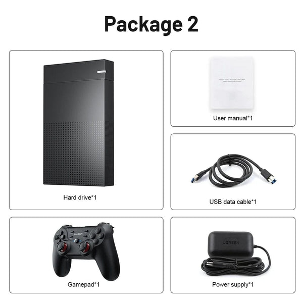 Planet Gates 12T-T3 12TB Gaming HDD with Hyperspin Launchbox Retrobat Playnite with 86000+ Retro Video Games Super Console for PS3/PS2/PS/WII/WIIU