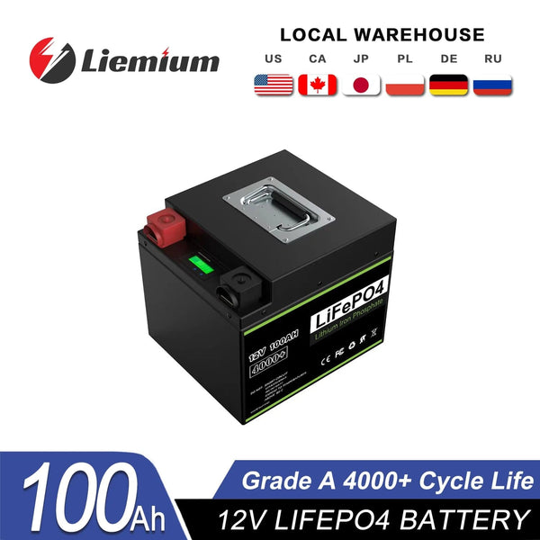 Planet Gates 12V 100Ah Pack / CHINA New 12V 24V 48V 100Ah  200Ah 280Ah 300Ah 400Ah LiFePO4 Battery Built-in BMS Rechargeable Battery for Inverter Solar RV No Tax