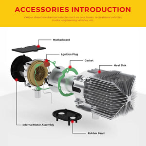 Planet Gates 12V&24V 5KW Car Parking Night Diesel Air Heater 10L Tank LCD Screen bluetooth APP Remote Control Voice Broadcast for RV Van