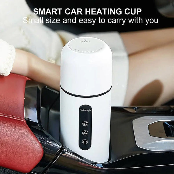 Planet Gates 12V 24V Car Heating Cup Electric Kettle Stainless Steel Smart Temperature Control Touch LCD Display Travel Coffee Mug Warmer