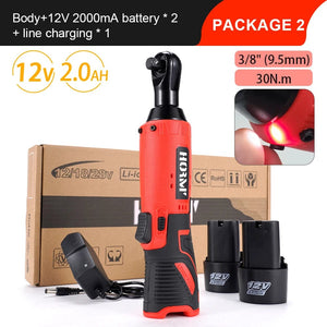 Planet Gates 12V 2Battery / CHINA / us 12V/18V Electric Impact Wrench Cordless Rechargeable Screwdriver 3/8 Inch Right Angle Ratchet Wrenches Driver Drill Power Tool
