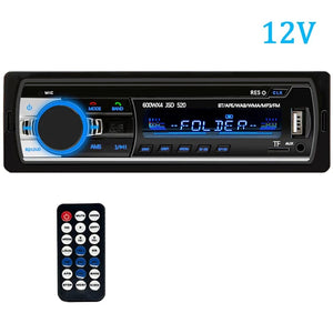 Planet Gates 12V Car Radio 1 din Stereo Player Digital Bluetooth Car MP3 Player 60Wx4 FM Radio Stereo Audio Music USB/SD with In Dash AUX Input