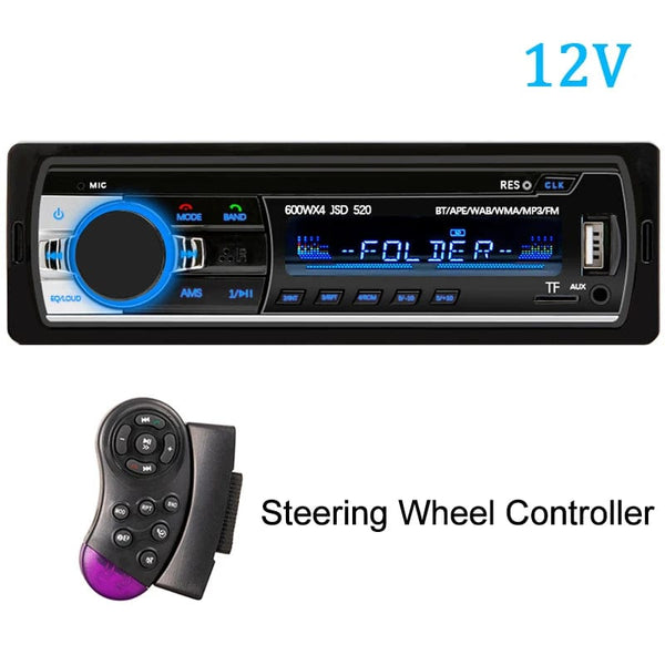 Planet Gates 12V With FK Car Radio 1 din Stereo Player Digital Bluetooth Car MP3 Player 60Wx4 FM Radio Stereo Audio Music USB/SD with In Dash AUX Input