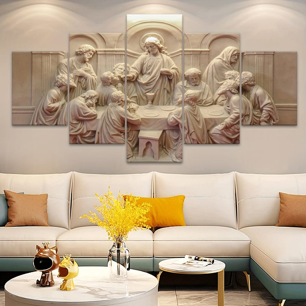 Planet Gates 12x16 12x24 30.48x81.28cm Framed 5pcs Wooden Framed Canvas Poster, Religious Art, God Creator Canvas Poster, Ideal Gift For Bedroom Living Room Corridor, Wall Art, Wall Decor, Winter Decor, Wall Decor, Room Decoration