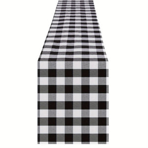 Planet Gates 13*72in/33*183CM Black 1pc Red And White Gingham Table Runner, 13×72 Inch Red Buffalo Check Table Cloth Runner For Farmhouse Rustic, 4th Of July Patriotic Christmas Wedding Outdoor Picnic Camping Party Table Decoration
