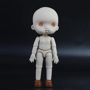 Planet Gates 13 / Mini OB11 Body Doll 3D Eyes 12CM Doll 12 Removable Joint Cute Expression Girl Nude BJD Semi-finished Toys Accessories Gift for Girls