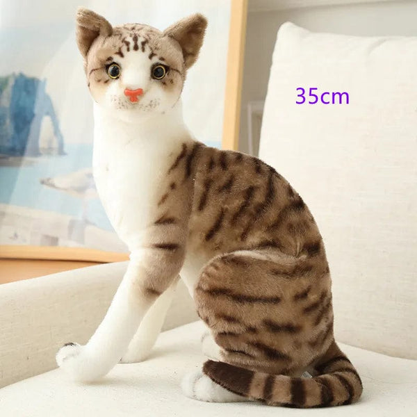 Planet Gates 13 Stuffed Lifelike Siamese Cats Plush Toy simulation American Shorthair Cute Cat Doll Pet Toys Home Decor Gift For Girls birthday