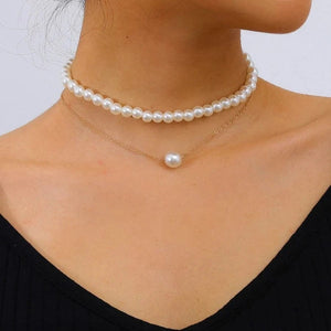 Planet Gates 13 YWZIXLN 2021 Trend Elegant Jewelry Wedding Big Pearl Necklace For Women Fashion White Imitation Pearl Choker Necklace N0179