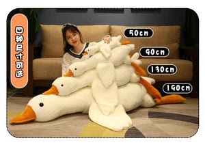 Planet Gates 130CM Giant White Duck Plushie Toys Soft Stuffed Big Wings Goose Doll Lovely Animal Pillow For Children Girls Birthday Gifts