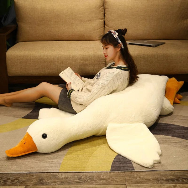 Planet Gates 130CM Giant White Duck Plushie Toys Soft Stuffed Big Wings Goose Doll Lovely Animal Pillow For Children Girls Birthday Gifts