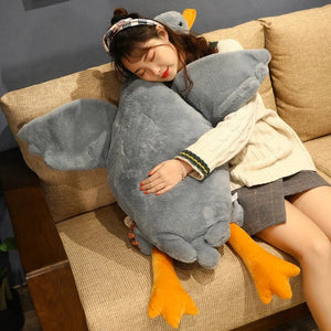Planet Gates 130CM Giant White Duck Plushie Toys Soft Stuffed Big Wings Goose Doll Lovely Animal Pillow For Children Girls Birthday Gifts