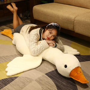 Planet Gates 130CM Giant White Duck Plushie Toys Soft Stuffed Big Wings Goose Doll Lovely Animal Pillow For Children Girls Birthday Gifts