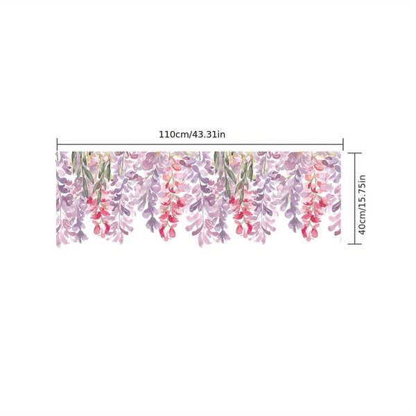 Planet Gates 132 1pc Floral Print Electrostatic Window Film - Enhance Your Home Decor with a Beautiful Flower Theme