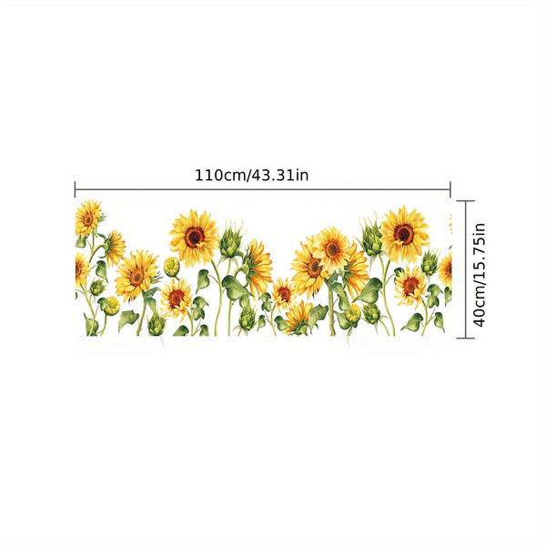 Planet Gates 135 1pc Floral Print Electrostatic Window Film - Enhance Your Home Decor with a Beautiful Flower Theme