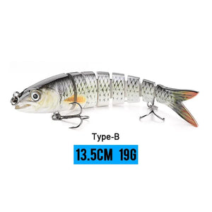 Planet Gates 135mm 19g B1 / CHINA VTAVTA 10/14cm Sinking Wobblers Fishing Lures Jointed Crankbait Swimbait 8 Segment Hard Artificial Bait For Fishing Tackle Lure