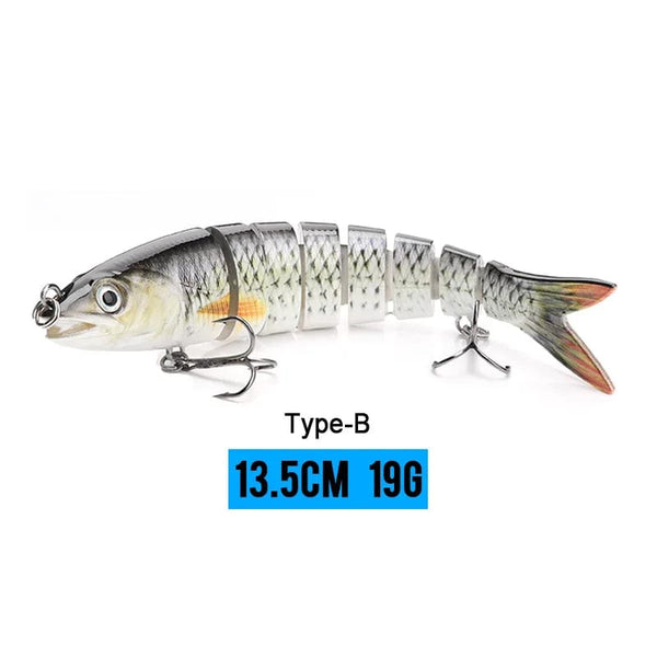 Planet Gates 135mm 19g B1 / CHINA VTAVTA 10/14cm Sinking Wobblers Fishing Lures Jointed Crankbait Swimbait 8 Segment Hard Artificial Bait For Fishing Tackle Lure