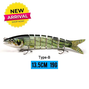 Planet Gates 135mm 19g B10 / CHINA VTAVTA 10/14cm Sinking Wobblers Fishing Lures Jointed Crankbait Swimbait 8 Segment Hard Artificial Bait For Fishing Tackle Lure