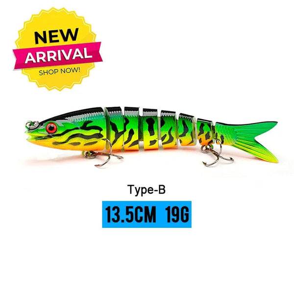 Planet Gates 135mm 19g B11 / CHINA VTAVTA 10/14cm Sinking Wobblers Fishing Lures Jointed Crankbait Swimbait 8 Segment Hard Artificial Bait For Fishing Tackle Lure