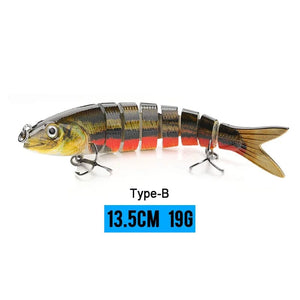Planet Gates 135mm 19g B2 / CHINA VTAVTA 10/14cm Sinking Wobblers Fishing Lures Jointed Crankbait Swimbait 8 Segment Hard Artificial Bait For Fishing Tackle Lure
