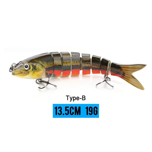 Planet Gates 135mm 19g B2 / CHINA VTAVTA 10/14cm Sinking Wobblers Fishing Lures Jointed Crankbait Swimbait 8 Segment Hard Artificial Bait For Fishing Tackle Lure