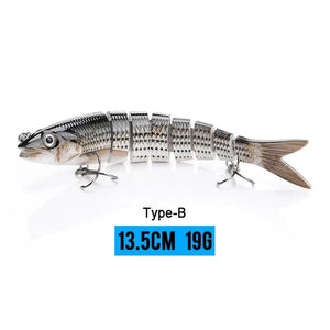 Planet Gates 135mm 19g B5 / CHINA VTAVTA 10/14cm Sinking Wobblers Fishing Lures Jointed Crankbait Swimbait 8 Segment Hard Artificial Bait For Fishing Tackle Lure