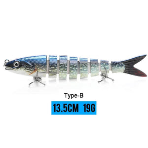 Planet Gates 135mm 19g B7 / CHINA VTAVTA 10/14cm Sinking Wobblers Fishing Lures Jointed Crankbait Swimbait 8 Segment Hard Artificial Bait For Fishing Tackle Lure
