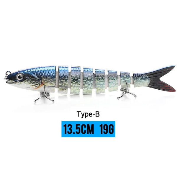 Planet Gates 135mm 19g B7 / CHINA VTAVTA 10/14cm Sinking Wobblers Fishing Lures Jointed Crankbait Swimbait 8 Segment Hard Artificial Bait For Fishing Tackle Lure