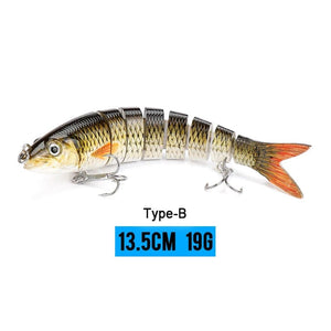 Planet Gates 135mm 19g B8 / CHINA VTAVTA 10/14cm Sinking Wobblers Fishing Lures Jointed Crankbait Swimbait 8 Segment Hard Artificial Bait For Fishing Tackle Lure