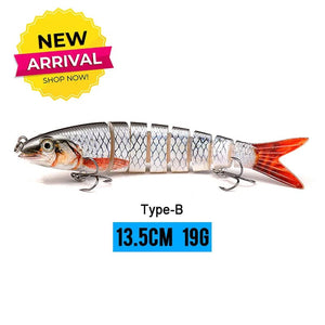 Planet Gates 135mm 19g B9 / CHINA VTAVTA 10/14cm Sinking Wobblers Fishing Lures Jointed Crankbait Swimbait 8 Segment Hard Artificial Bait For Fishing Tackle Lure