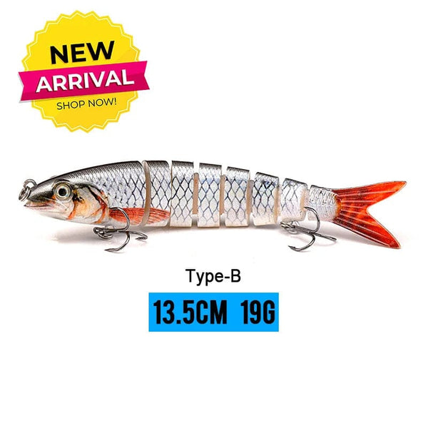 Planet Gates 135mm 19g B9 / CHINA VTAVTA 10/14cm Sinking Wobblers Fishing Lures Jointed Crankbait Swimbait 8 Segment Hard Artificial Bait For Fishing Tackle Lure