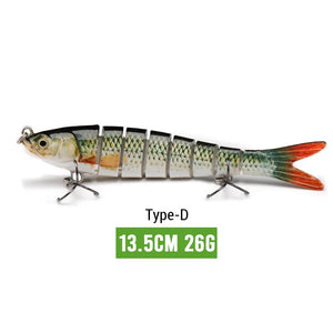 Planet Gates 135mm 26g D1 / CHINA VTAVTA 10/14cm Sinking Wobblers Fishing Lures Jointed Crankbait Swimbait 8 Segment Hard Artificial Bait For Fishing Tackle Lure