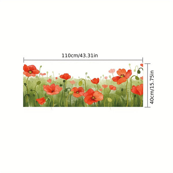 Planet Gates 136 1pc Floral Print Electrostatic Window Film - Enhance Your Home Decor with a Beautiful Flower Theme