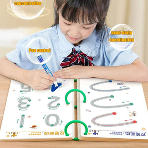 Planet Gates 136Page Children Montessori Drawing Toy Pen Control Training Color Shape Math Match Game Set Toddler Learning Educational Toy