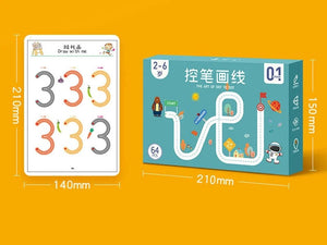Planet Gates 136Page Children Montessori Drawing Toy Pen Control Training Color Shape Math Match Game Set Toddler Learning Educational Toy