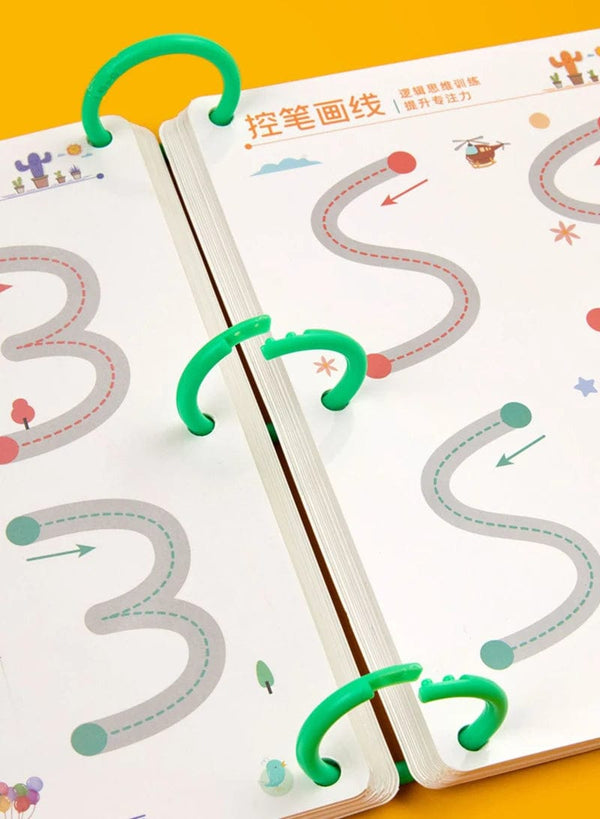 Planet Gates 136Page Children Montessori Drawing Toy Pen Control Training Color Shape Math Match Game Set Toddler Learning Educational Toy
