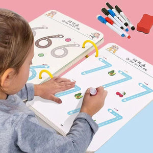Planet Gates 136Page Children Montessori Drawing Toy Pen Control Training Color Shape Math Match Game Set Toddler Learning Educational Toy