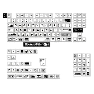 Planet Gates 139 Keys 139 Keys Simple 404 Theme Keycaps Set Cherry Height PBT Thermal Sublimation DIY For 61 87 98 104 108 Keys Mechanical Keyboard
