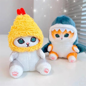Planet Gates 13cm Kawaii Mofusand Anime Hobby Tempura Fried Shrimp Shark Cat Cartoon Cute Plush Doll Pendant Bag Pendant Gift for Girlfriend