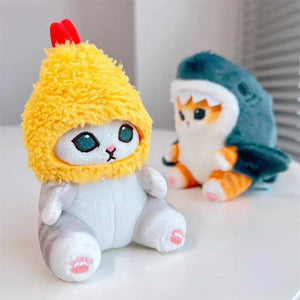 Planet Gates 13cm Kawaii Mofusand Anime Hobby Tempura Fried Shrimp Shark Cat Cartoon Cute Plush Doll Pendant Bag Pendant Gift for Girlfriend