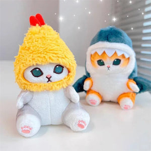 Planet Gates 13cm Kawaii Mofusand Anime Hobby Tempura Fried Shrimp Shark Cat Cartoon Cute Plush Doll Pendant Bag Pendant Gift for Girlfriend