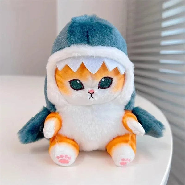 Planet Gates 13cm Kawaii Mofusand Anime Hobby Tempura Fried Shrimp Shark Cat Cartoon Cute Plush Doll Pendant Bag Pendant Gift for Girlfriend