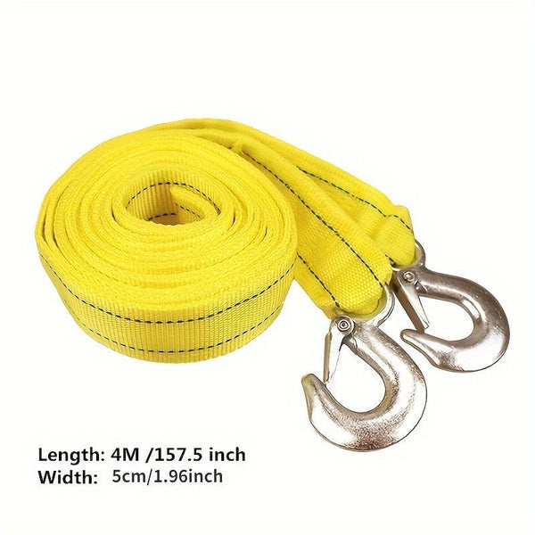Planet Gates 13ft (4m) 4M Heavy Duty 5 Ton Towing Rope, Break Strength Nylon Recovery Strap With Storage Bag For Vehicle Emergency Recovery