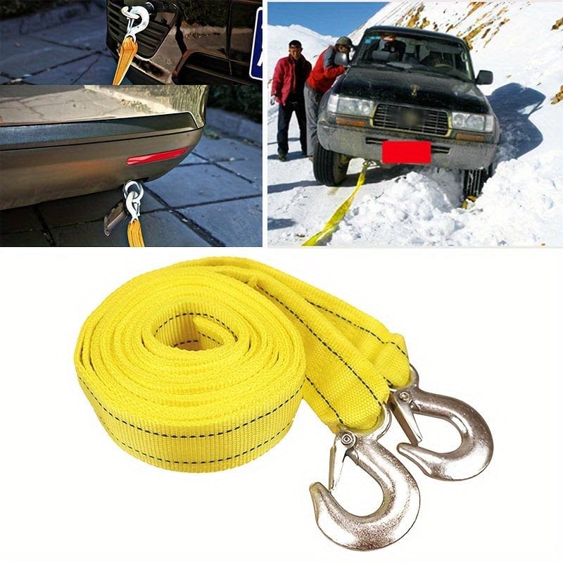 Planet Gates 13ft (4m) 4M Heavy Duty 5 Ton Towing Rope, Break Strength Nylon Recovery Strap With Storage Bag For Vehicle Emergency Recovery