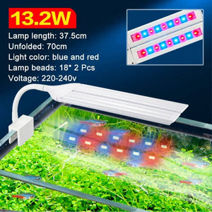 Planet Gates 13w blue red / CHINA Super Bright Clip Lamp LED Aquarium Light for Aquatic Plant Grow Fish Tank Full Spectrum Timing Lamp 220-240V 30~70CM 4W 8W 13W