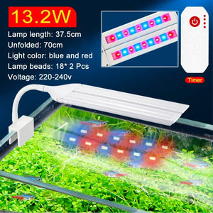 Planet Gates 13w blue red timed / CHINA Super Bright Clip Lamp LED Aquarium Light for Aquatic Plant Grow Fish Tank Full Spectrum Timing Lamp 220-240V 30~70CM 4W 8W 13W