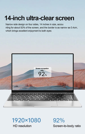 Planet Gates 14.1'' Laptop Computer Windows 11 Intel Core i9 8950HK 16GB DDR4 1TB 2TB SSD Laptops Office Study Gaming Notebook PC Computer